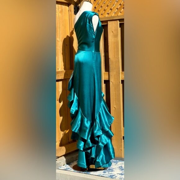 🆕 BRONX & BANCO Monica Turquoise Gown, Sz S US 4- Moving sale - Picture 8 of 15